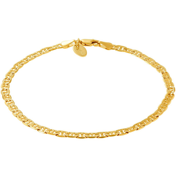 Gold Plated 4mm Mariner Link Chain Anklet