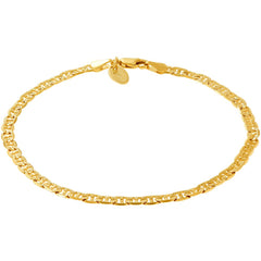 Gold Plated 4mm Mariner Link Chain Anklet