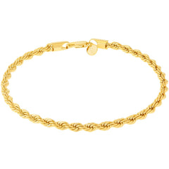 Gold Plated 5mm Rope Bracelet