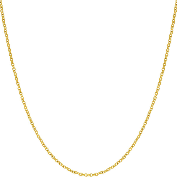 Gold Plated 1.2mm Cable Link Chain Necklace