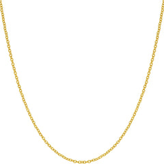 Gold Plated 1.2mm Cable Link Chain Necklace