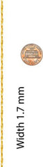 Gold Plated 1.7mm Twisted Cobra Chain Necklace