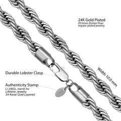 10mm Rope Chain Necklace