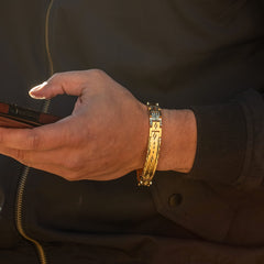 Gold Plated 12mm Diamond Cut ID Bracelet