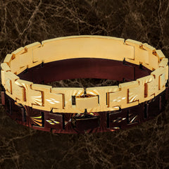 Gold Plated 12mm Diamond Cut ID Bracelet