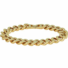 Gold Plated 12mm Miami Curb Cuban Link Chain Bracelet