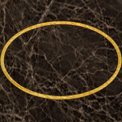 Gold Plated 2mm Bangle Bracelet