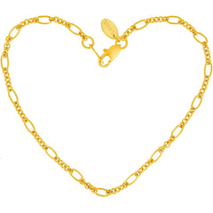 Gold Plated 2mm Figaro Link Anklet
