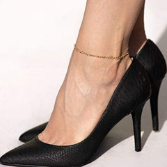 Gold Plated 2mm Figaro Link Anklet