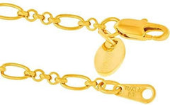 Gold Plated 2mm Figaro Link Anklet