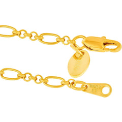 Gold Plated 2mm Figaro Link Anklet