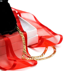 Gold Plated 4mm Figaro Chain Necklace