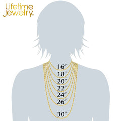 Gold Plated 5.5mm Rounded Figaro Chain Necklace
