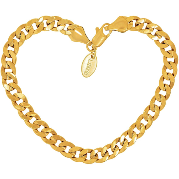 Gold Plated 6mm Cuban Link Chain Bracelet