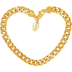 Gold Plated 6mm Cuban Link Chain Bracelet