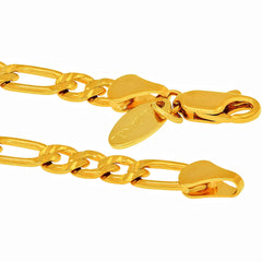 Swiss Cut Figaro Anklet ( 4mm and 5mm )