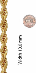 10 mm gold plated