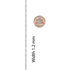 Twisted Box Chain Anklet White Gold