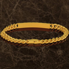 Gold Plated 7mm Cuban Link ID Bracelet