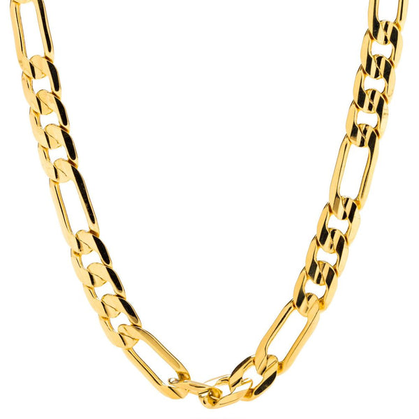 Gold Plated 7mm Figaro Chain