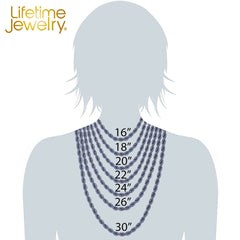 Gold Plated 8mm Rope Chain Necklace Gunmetal