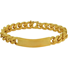 Gold Plated 9mm Cuban Link ID Bracelet