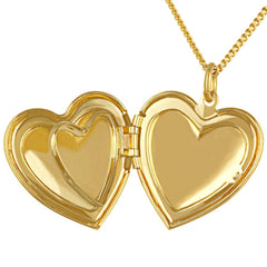 Gold Plated Antique Heart Locket Necklace