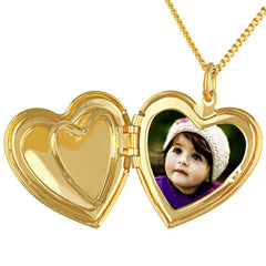 Gold Plated Antique Heart Locket Necklace