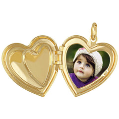 Gold Plated Antique Heart Locket Necklace