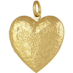 Gold Plated Antique Heart Locket Necklace