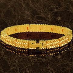 Gold Plated Diamond Cut Nugget Bracelet