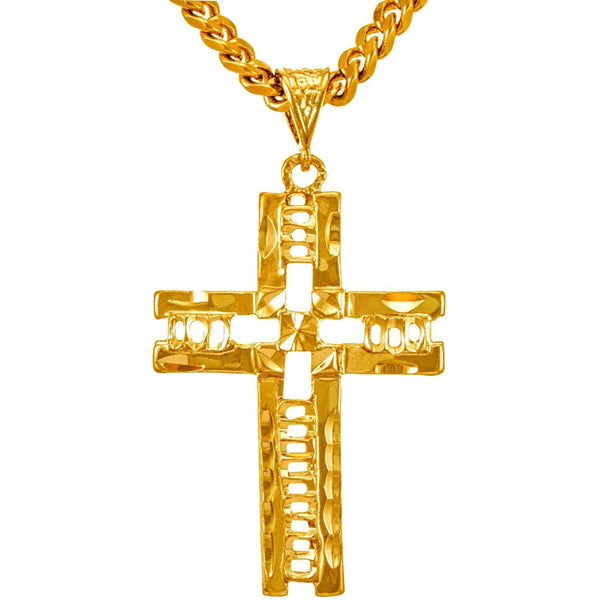 Gold Plated Extra Large Filigree Crucifix