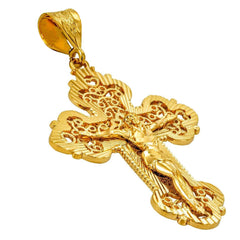 Gold Plated Extra Large Filigree Crucifix