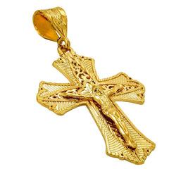 Gold Plated Extra Large Filigree Crucifix