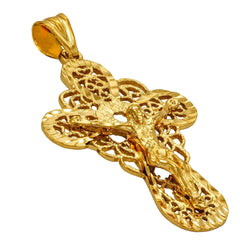 Gold Plated Extra Large Filigree Crucifix