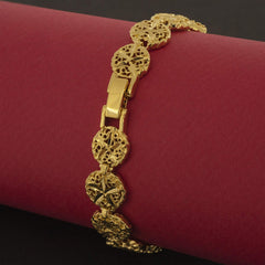 Gold Plated Filigree Sand Dollar Bracelet