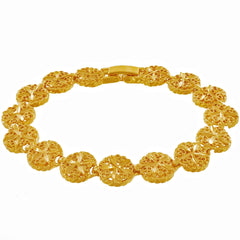 Gold Plated Filigree Sand Dollar Bracelet