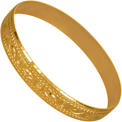 Gold Plated 10mm Bangle Bracelet