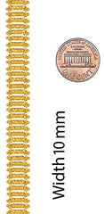 Gold Plated 10mm Riccio Bar Bracelet