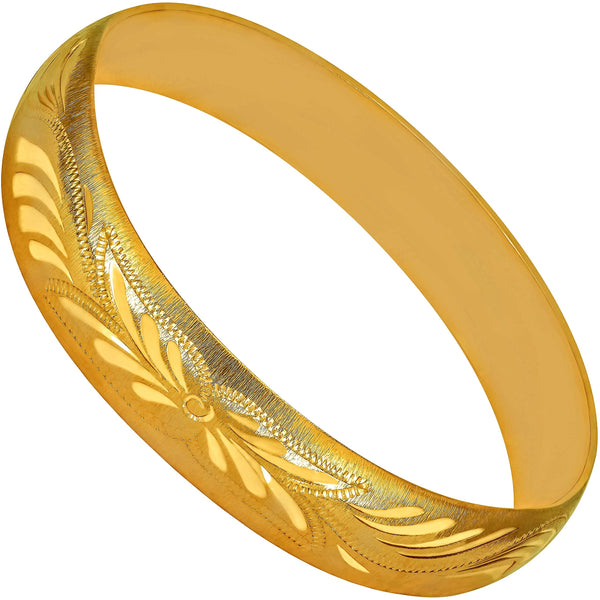 Gold Plated 12mm Bangle Bracelet