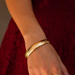 Gold Plated 12mm Bangle Bracelet