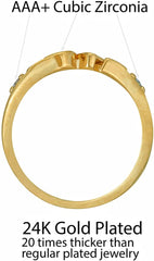 Gold Plated Cubic Zirconia LOVE Ring