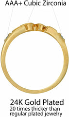 Gold Plated Cubic Zirconia LOVE Ring