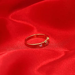 Gold Plated Cubic Zirconia LOVE Ring