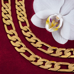 Gold plated 11mm Figaro Chain