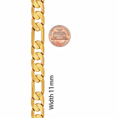 Gold plated 11mm Figaro Chain