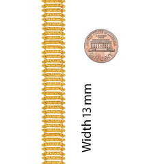Gold plated 13mm Riccio Bar Bracelet