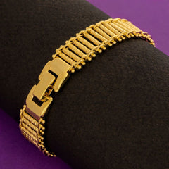 Gold plated 13mm Riccio Bar Bracelet