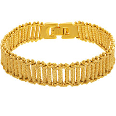 Gold plated 13mm Riccio Bar Bracelet