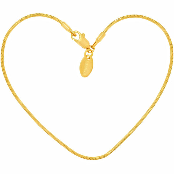 Gold plated 1.5mm Snake Chain Anklet